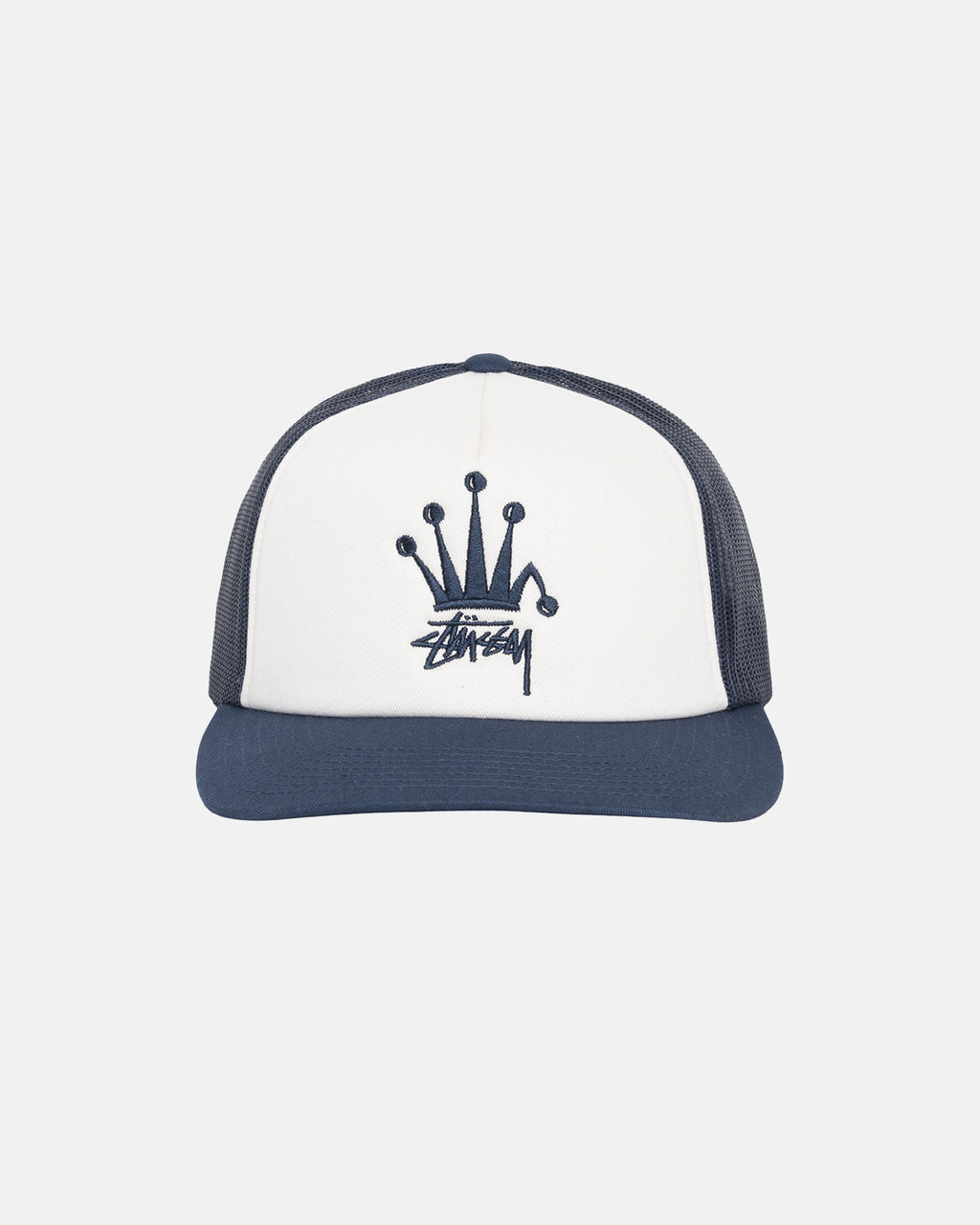 Stussy Headwear Online Shop - Navy Crown Stock Trucker Cap