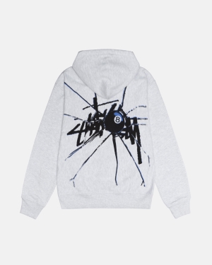 Stussy Sweats Philippines Stockists   Ash Heather Shattered Zip Hoodie
